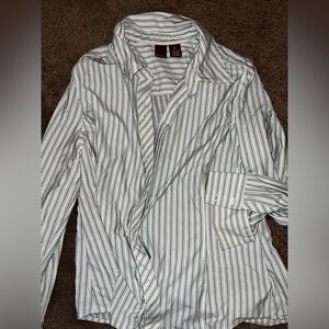 Womens  Striped White and Black shirt xl
